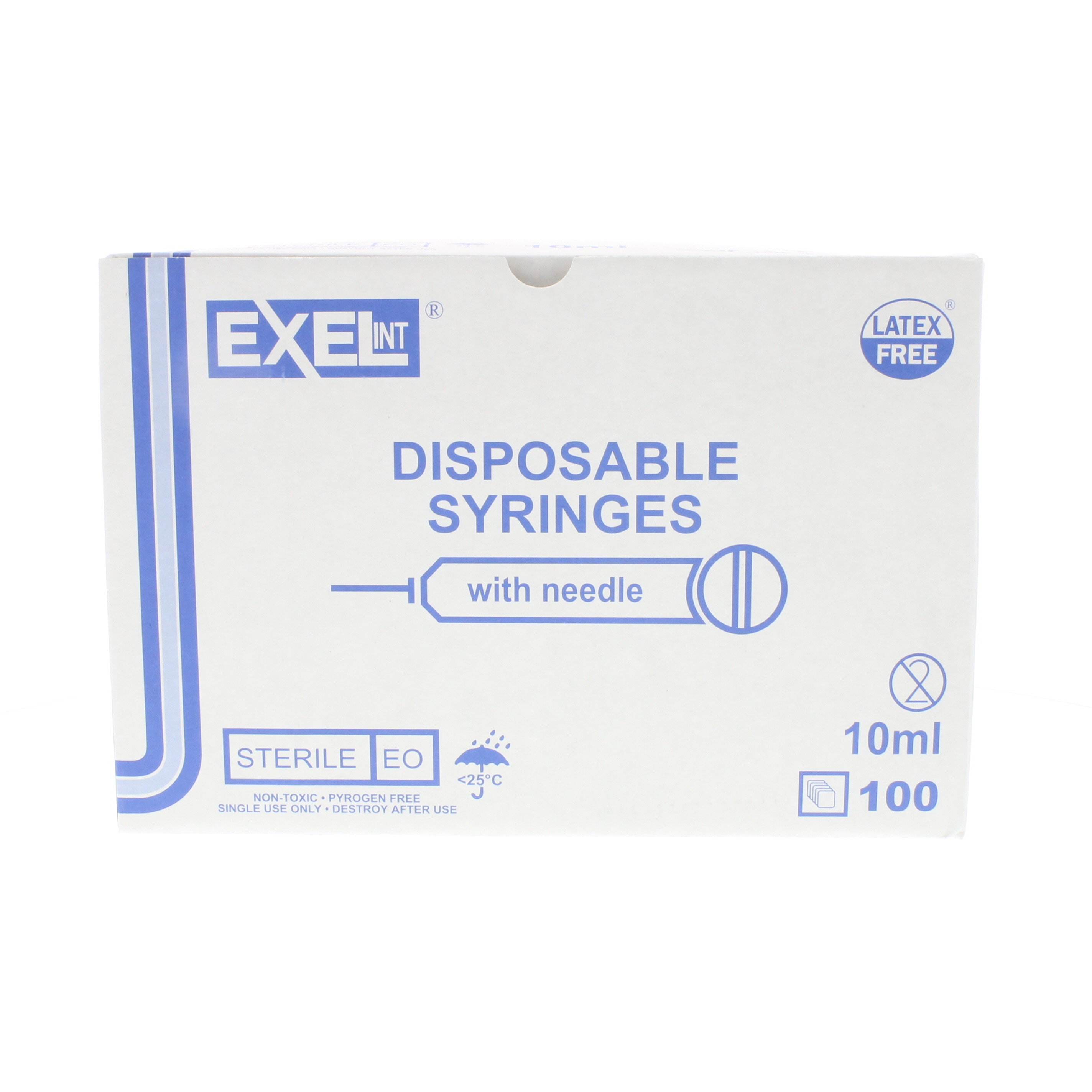 Exel 10-12cc Syringe w/18g x 1 Inch Needle - Box/100